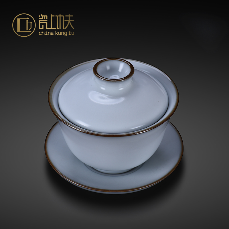 Jingdezhen kung fu tea set your up tureen large single cup tea bowl of household ceramics by hand three tureen