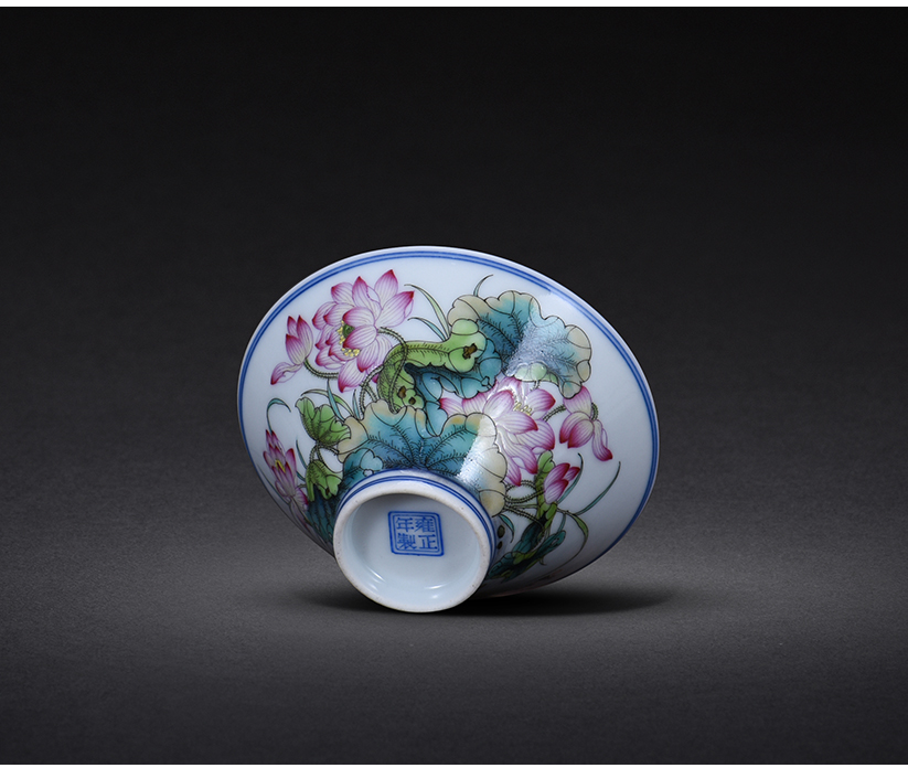 Jingdezhen ceramic perfectly playable cup hand - made of blue and white porcelain enamel see colour master kung fu tea cups of single cup sample tea cup by hand