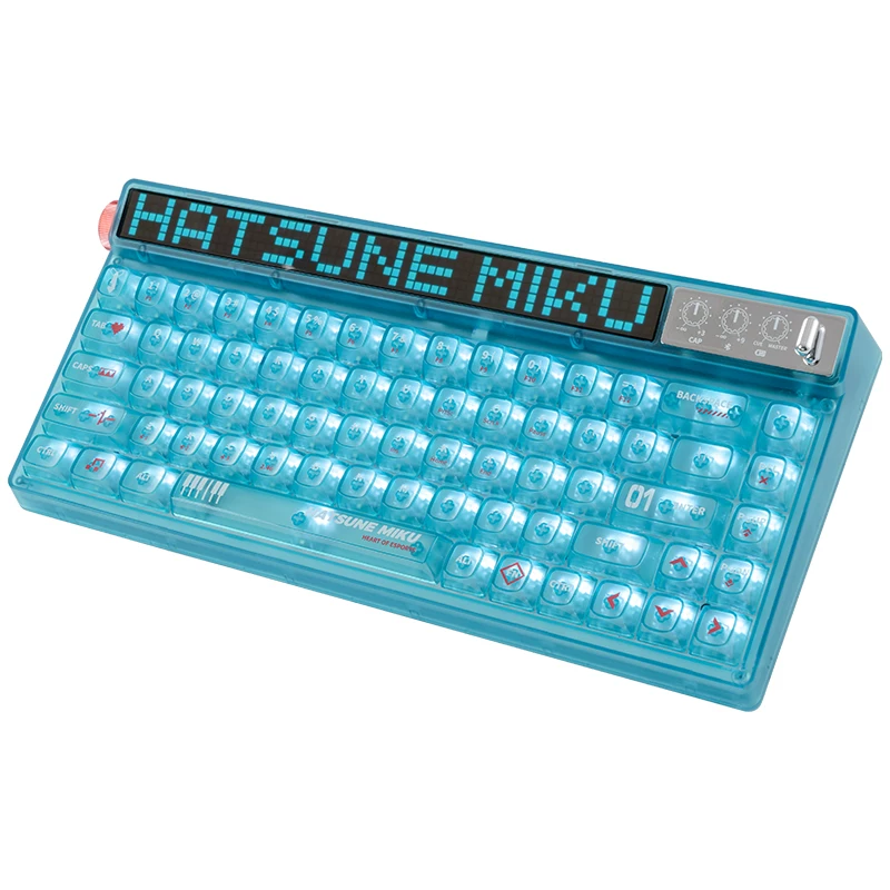 Клавиатура механическая Moeyu Hatsune Miku Esports Heart Series 68 клавиш Ice Ying Axis беспроводная клавиатура