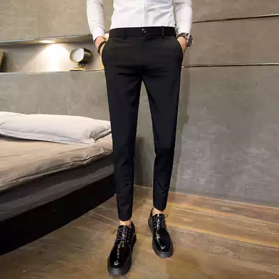 Autumn pants men Korean version of the trend ankle-length pants suit pants slim casual trousers trousers rugby handsome 9 points pipe pants