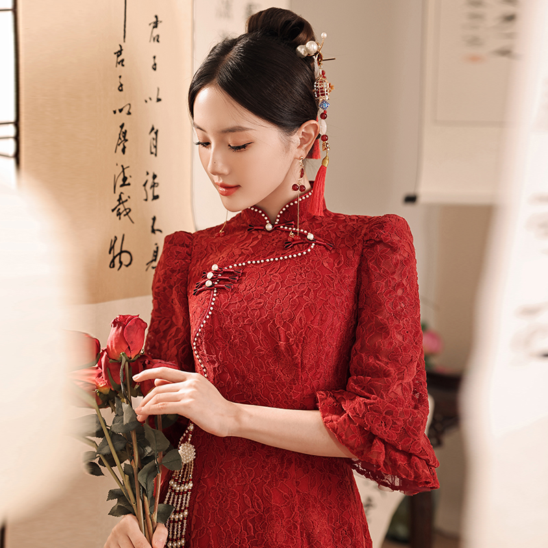 Evening dress, spring summer genuine cheongsam, suitable for teen Evening dress, spring summer genuine cheongsam, suitable for teen