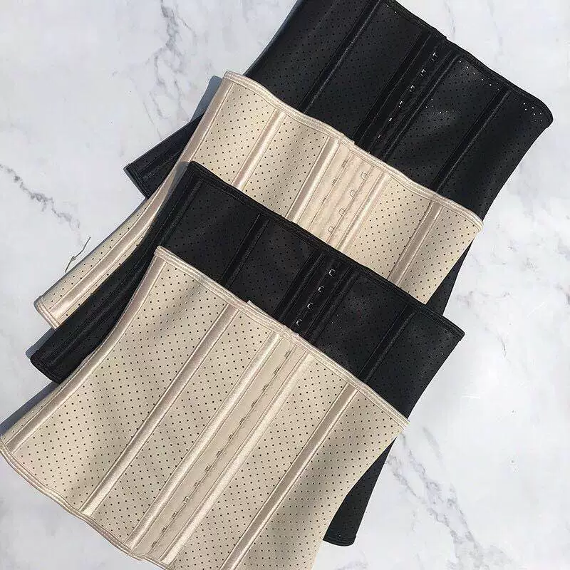 25 lưới thép thể thao lưới thoáng khí corset phụ nữ thắt lưng eo bụng phục hồi sau sinh đai nhựa tập thể dục