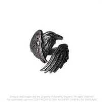 Alchemy Gothic British official authentic Gothic black crow ring MADEOFTHENIGHT (R250