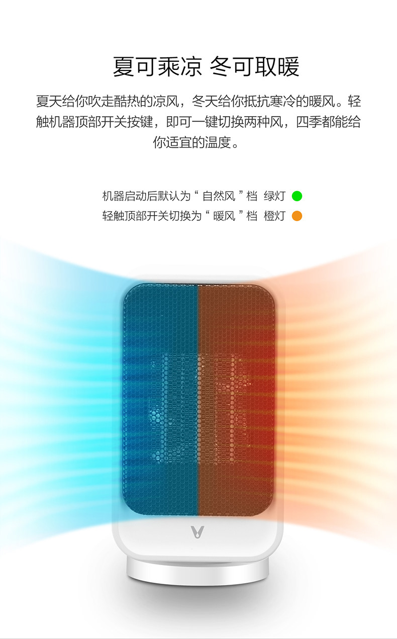 小米生态链 云米 智享版 速热电暖风机 图2