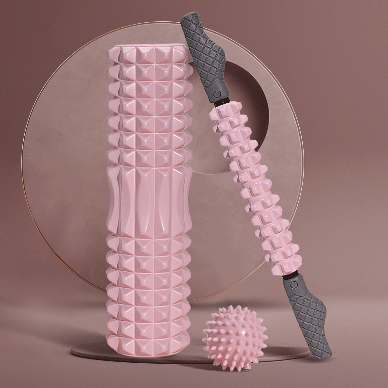 Foam shaft muscle relaxer stovepipe roller stick yoga column fitness thin calf mace Langya massage equipment