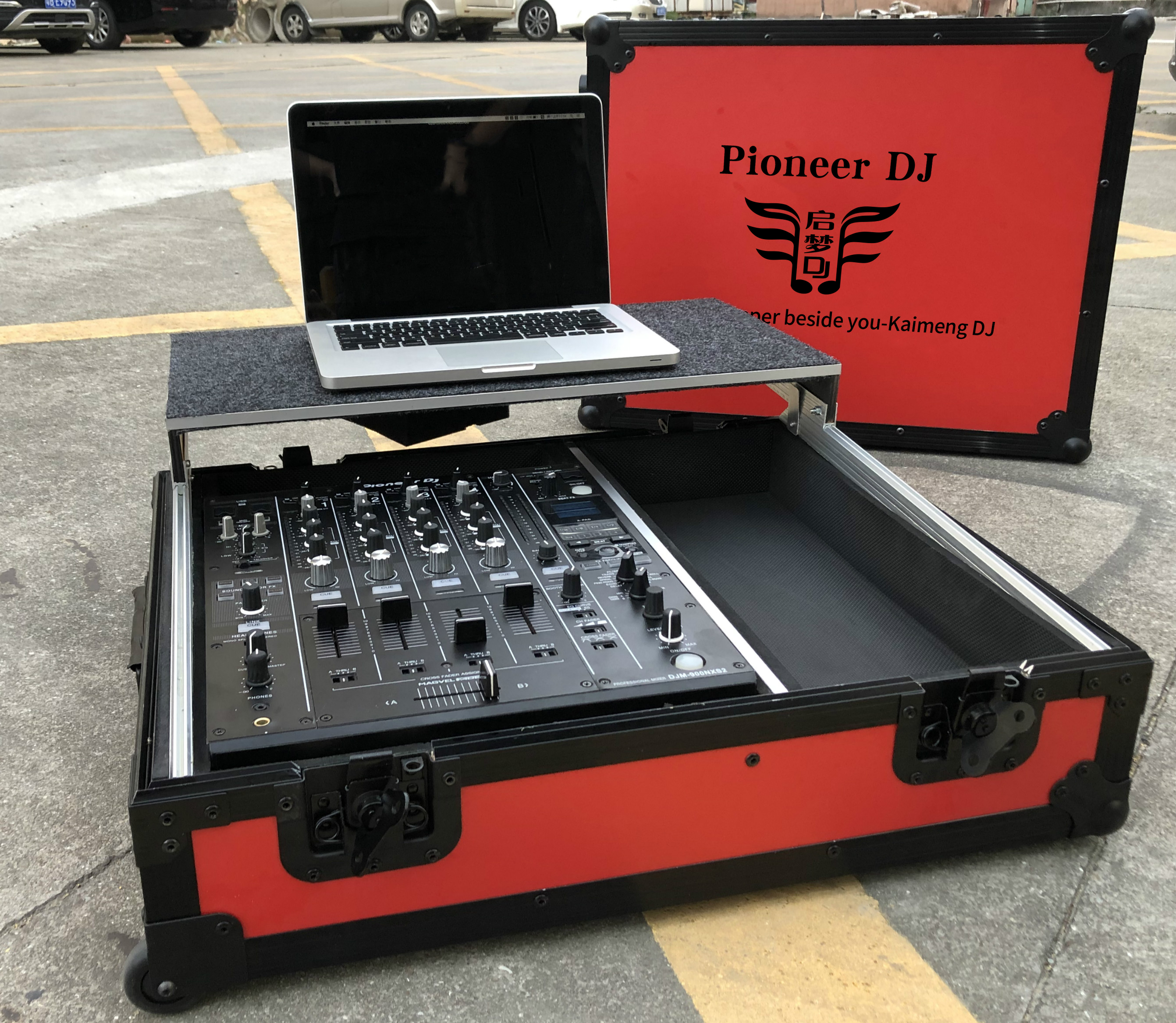 Pioneer DJM-750 750MK2 Host shell remix Desk DJDJ Controller Aviation box with pull-up flashlight Flashlight Brain disc