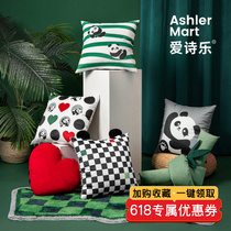 Love Poetic Panda Cuddle With Pillow Sofa Living Room Girls Sleep Bedside Cushions Car Office Creativity Cute Leaning Back