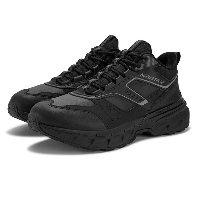 361 Degree Genuine Men's Shoes 2025 Winter New Off-Road Wear-Resistant Sports Shoes Plus Fur Outdoor Shoes 57Z543312A