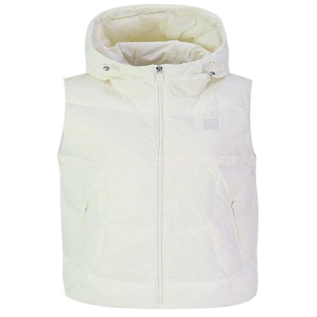 361 Degree Women's Sports Down Vest 2024 Winter New Outdoor Hooded Vest Warm Jacket 562444403