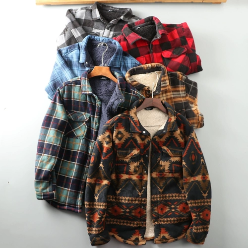 Бархатная мужская зимняя куртка для отдыха, удерживающая тепло рубашка, увеличенная толщина