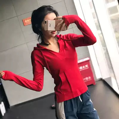 Sports long sleeve women's autumn and winter running yoga suit quick-drying hoodie T-shirt gym jacket sweater jumper