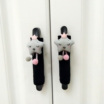 Cabinet wardrobe door handle Anti-collision cushion protective sleeve Child safety Cartoon velvet cupboard Drawers Glove anti-crash
