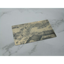 Laser micro-engraved aluminum plate bookmark appreciation card gift card Song version of Along the River During Qingming Festival Hongqiao simplified version