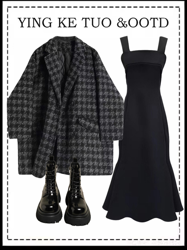 Autumn and Winter Suit for Women 2026 New High-End Small Dress Two-Piece Set Small Chanel-Style Jacket Slimming and Body-Covering Dress
