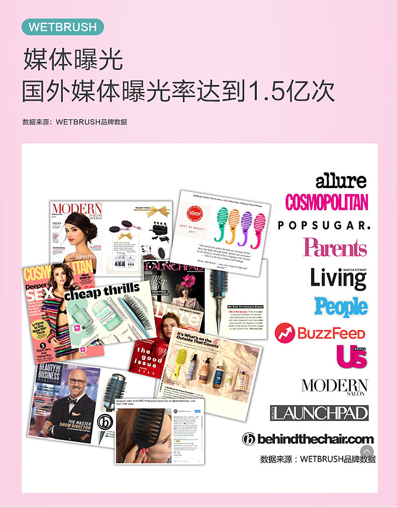 美国进口,Wet Brush 环保气垫鬃毛精油按摩梳 三色 49元包邮(需领券) 值值值-买手聚集的地方