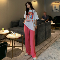 Large size short sleeve T-shirt female 2020 Summer White loose European goods Big version Hong Kong flavor cartoon long half sleeve top