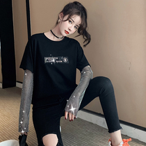 Large size short sleeve t-shirt women loose European goods 2020 Summer new cotton half sleeve shirt medium long top ins Tide brand