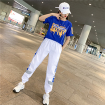 Large size leisure sports 2021 New Korean summer fat mm thin fashion Foreign Air Age two-piece set