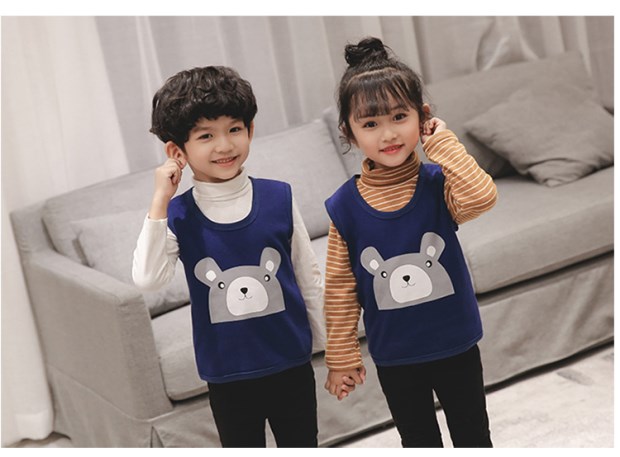 Quần áo trẻ sơ sinh áo ấm cho bé Áo lót bảo vệ bụng đồ lót bé trai và bé gái cộng với áo nhung độn vai vest mùa thu áo quần trẻ em