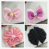 Blue pink fashion small pin handmade diy exquisite cute brooch brooch sweet lace decorative bow