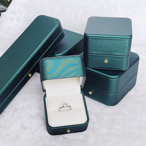 European luxury simple PU diamond ring wedding exchange necklace earrings hand bracelet table first jewelry box single exquisite