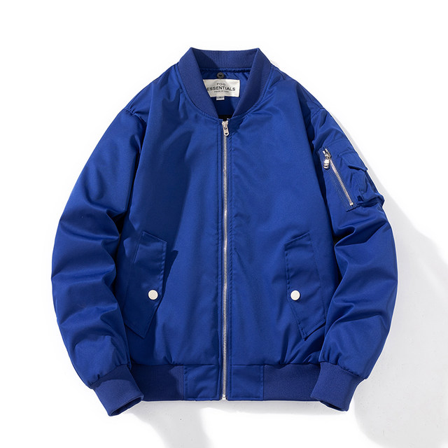 Bomber jacket ພາກຮຽນ spring, ດູໃບໄມ້ລົ່ນແລະລະດູຫນາວສີແຂງ windproof ແລະເຄື່ອງນຸ່ງຫົ່ມຝ້າຍ baseball ອົບອຸ່ນສໍາລັບຄູ່ຜົວເມຍແລະຜູ້ຊາຍແລະແມ່ຍິງ jackets ບາດເຈັບແລະ trendy