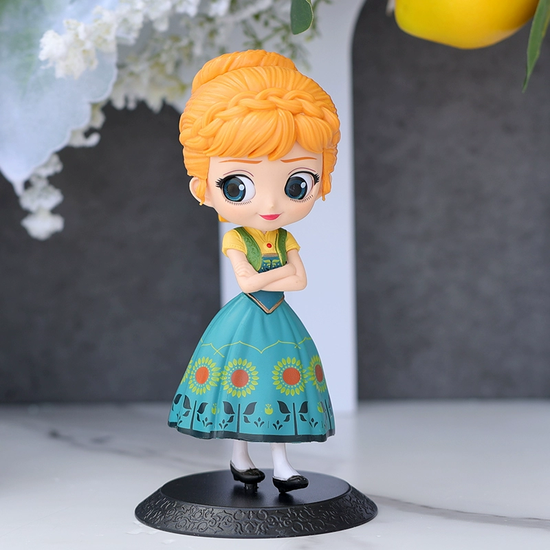 Xe ô tô điều khiển trung tâm hình trang trí Frozen Elsa mô hình vật trang trí cô gái món quà sinh nhật búp bê mù hộp đệm ghế văn phòng 