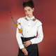 Kamo original design persimmon embroidered collar shirt
