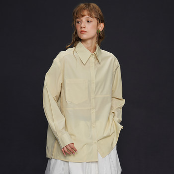 Kamo Original 2025 Summer New Loose Fit Shirt Casual Women's Shirt Solid Color Simple Structured Top