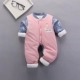Bộ đồ jumpsuit cotton mỏng cho bé mùa thu đông Các mẫu bé cộng với áo ấm cotton 3 quần áo sơ sinh cotton 0-6 tháng áo liền quần cho bé