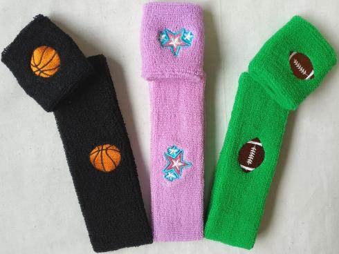 Women's children's yoga dance running badminton towel bottom ring hair headband band with sweat-blocking head towel to protect the wrist