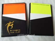 Sports school teacher game referee teaching football red and yellow warning sign