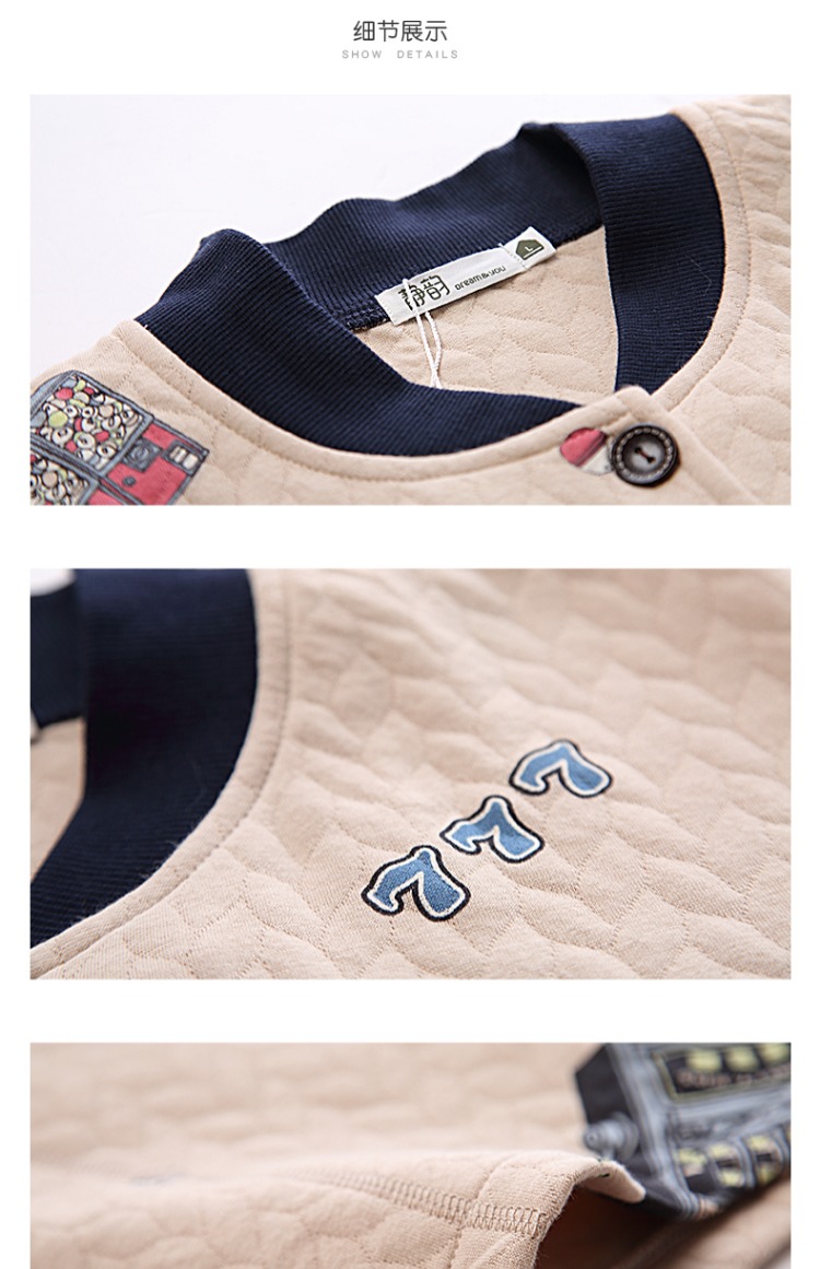 Jing Yun mùa thu và mùa đông cotton air gác lửng vài bộ đồ ngủ dài tay phục vụ nhà nam ấm áp phù hợp với phụ nữ quần áo nhà đồ ngủ pijama