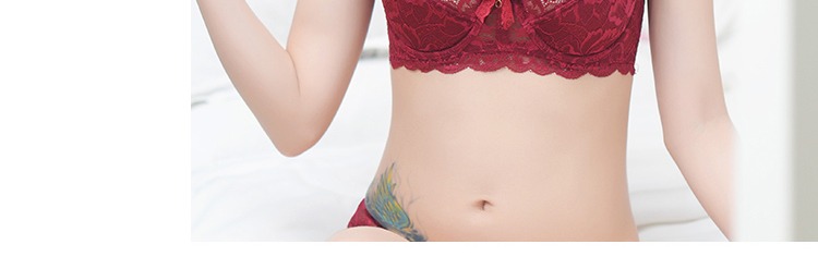 Girl Beauty House Winter Sexy Lace Thin Cotton Bra Bra Ngực nhỏ Đồ lót cô đặc Nửa Cup Red SpongeBob Bra áo bra đẹp