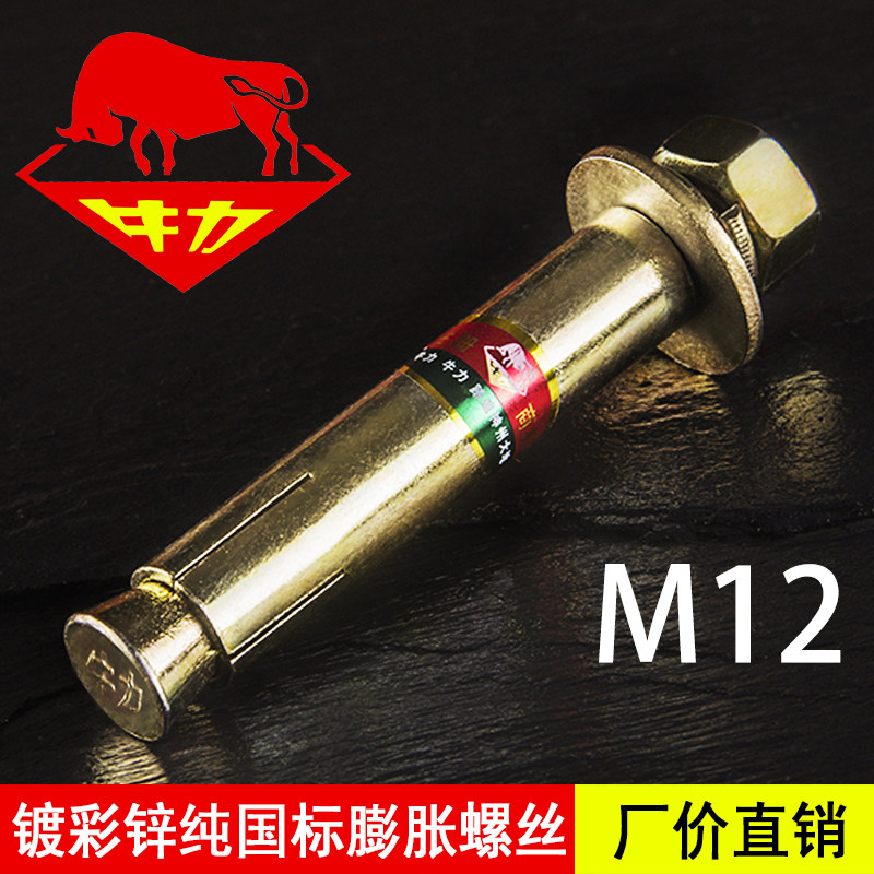 Manufacturer Direct sales Painted Zinc National Standard Expansion Screw m12 Buy quality products Recognition Bull card