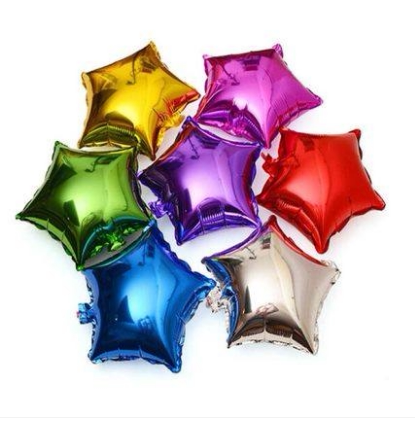 18 18-inch 45cm Large number of pentagonal stars Aluminum Film Balloon Birthday Party Wedding Celebration Wedding house Scene Decoration Placement