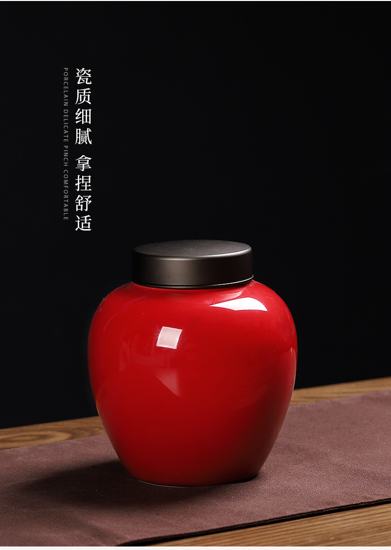 Mud seal prosperous caddy fixings ceramic seal box tea warehouse tea moisture tank storage tank pu - erh tea, black tea POTS
