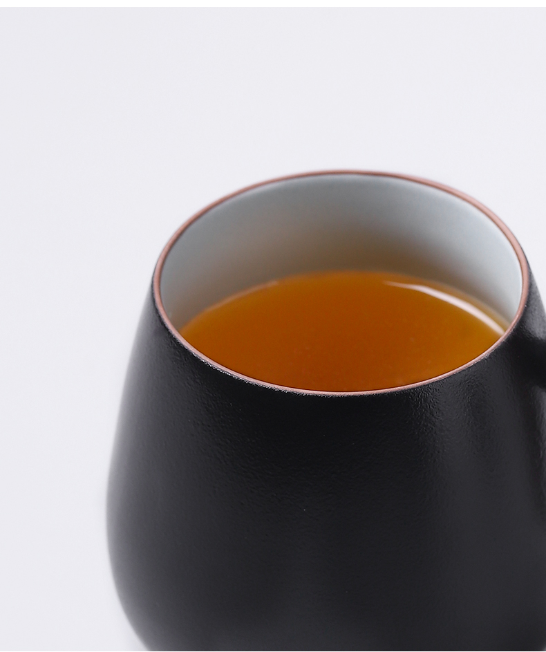 Mud seal mark cup high - capacity ceramic cup with cover filter cups office Japanese custom glass tea cup