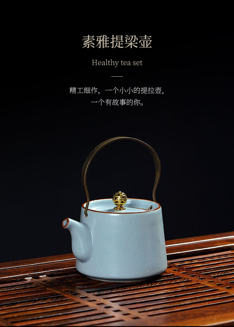 Elder brother up mud seal tea set home to restore ancient ways your up crack Japanese open small kung fu ceramic teapot tea tray