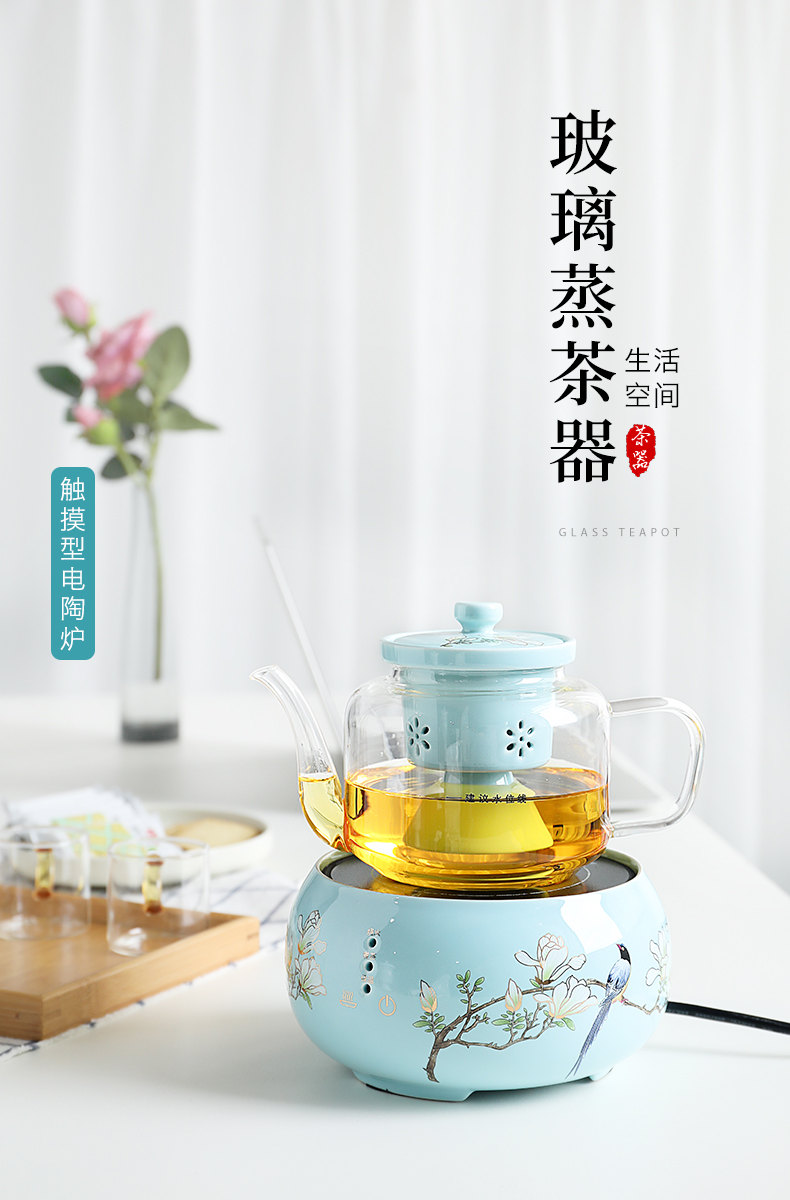 Mud seal electric cooking TaoLu teapot household refractory glass flower pot'm teapot.mute boiled tea, small tea stove