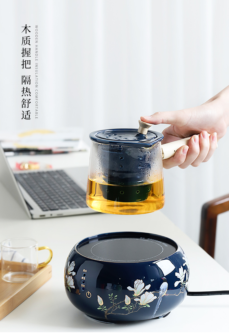 Mud seal glass boiling tea ware boil the kettle black tea tea stove'm pot small household electric TaoLu boiled tea
