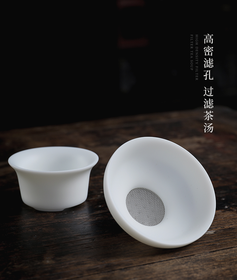 Mud seal dehua white porcelain tea sets suet jade porcelain kung fu tea set household Chinese white ceramic teapot gift boxes