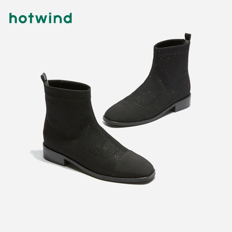 Boots women's 2019 new all-match thin boots pointed mid-tube boots Chelsea boots British style