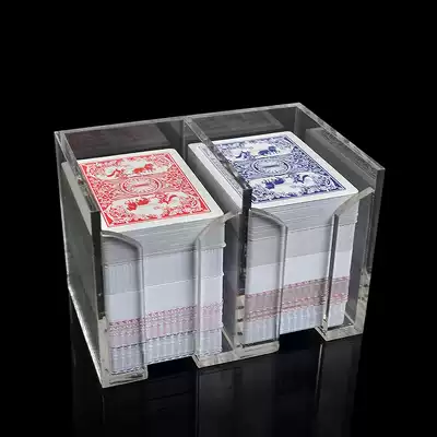 Baccarat supplies acrylic scrap box poker rack can be put playing card poker box storage box scrap box shelf