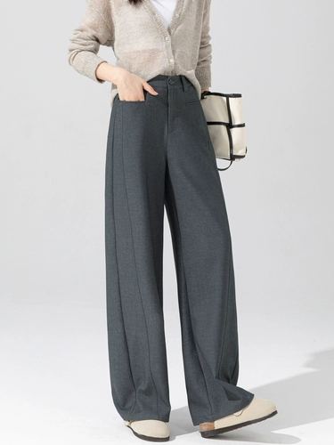 Штаны, осенний костюм, изысканный стиль, свободный прямой крой