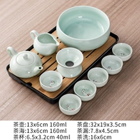 Заварочный чайник, прямоугольный чайный сервиз, карп, длина миди