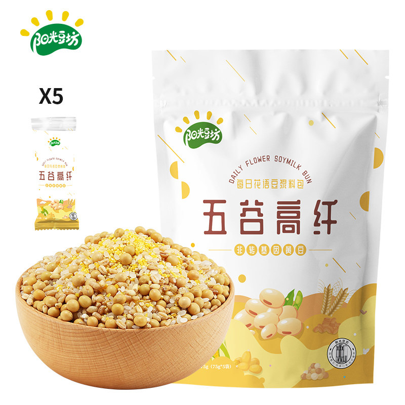 Sunshine Soymilk Daily Grain Soymilk Raw material Soymilk 375g Non-genetically modified whole grain Soymilk raw material Soymilk