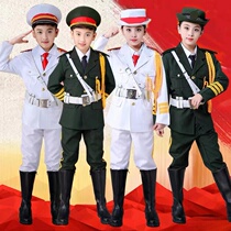 Childrens flag-bearer costume primary and secondary school students guard of honor guard band uniform national flag class flag-bearer performance costume