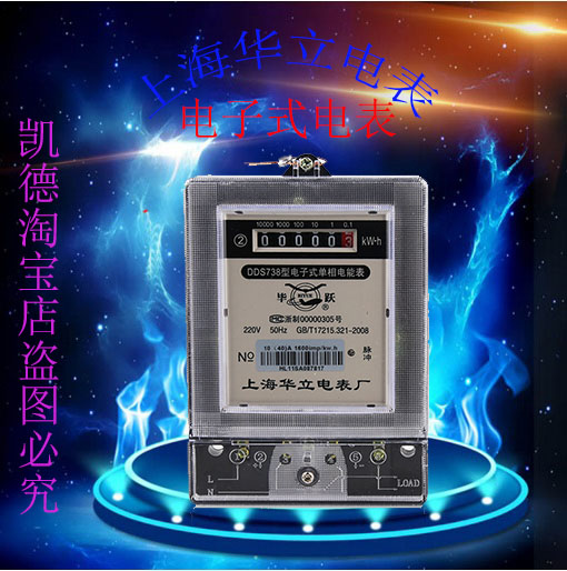 Shanghai Huatli Electric meter electronic energy meter DDS738 home rental electric meter electric meter AC out of 220V