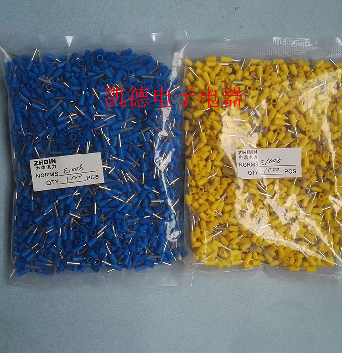 Tube insulation terminal cold - pressed terminal block Copper terminal terminal terminal terminal terminal E1008 1000